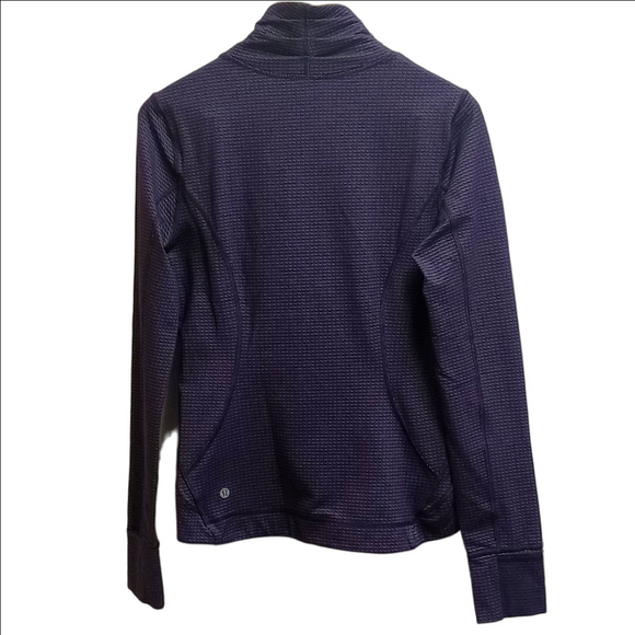 🆕LULULEMON PRECISION PURPLE LILAC CHAIN LINK DEEP ZINFANDEL ASYMMETRICAL JACKET - Picture 9 of 14